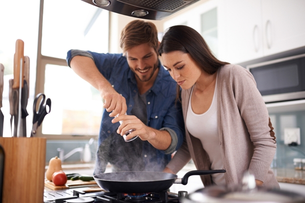 Young Couple Cooking